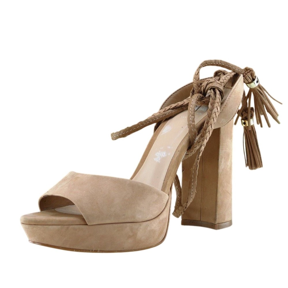 Aldo Sz 6.5 M Brown Ankle Strap Leather Women Sandals
